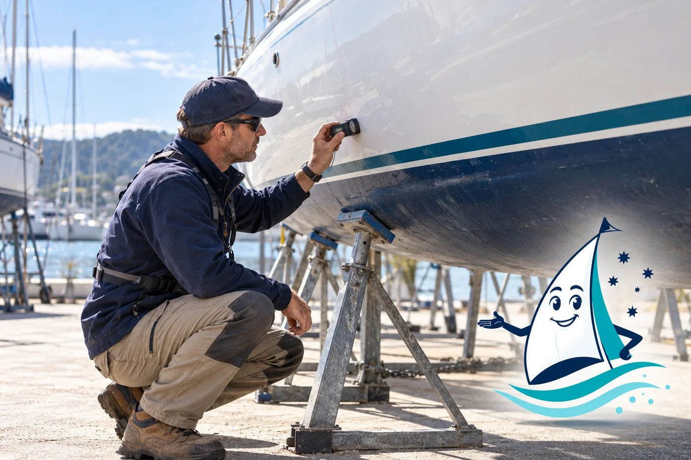 Viewing: illustrative yacht-buying scene with Saily